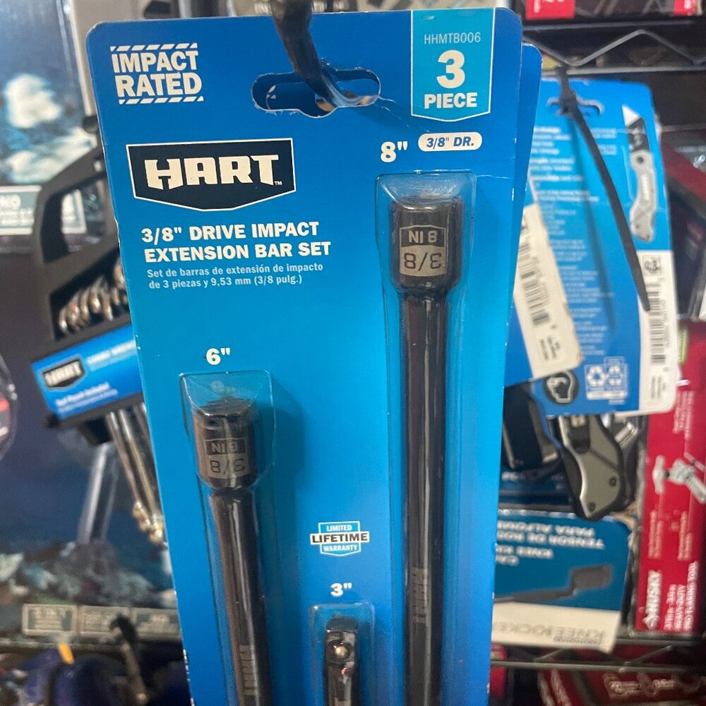 Hart 3/8" Drive Impact Extension Bar Set